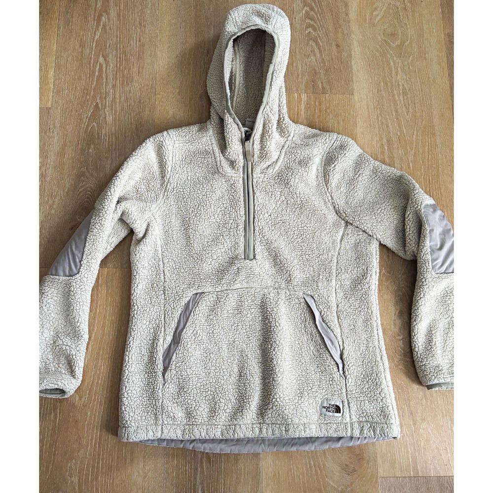 The North Face Campshire 2.0 Pullover Hoodie Women's Cream Sherpa Fleece Medium